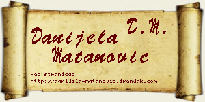 Danijela Matanović vizit kartica